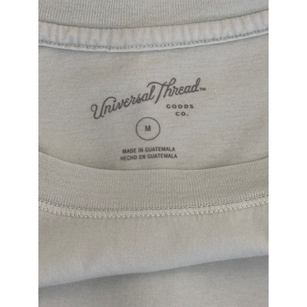 Universal Thread Womens Medium Light Sage Green 100% Cotton Crew Neck T-Shirt - Picture 4 of 5